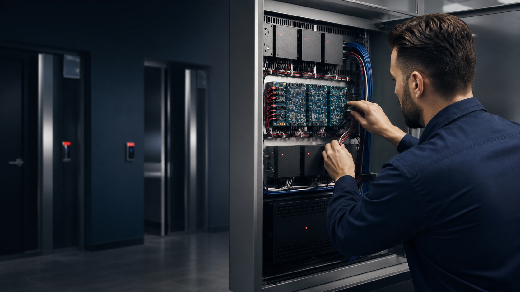Teknik kabinde merkezi access kontrol paneli kurulumu