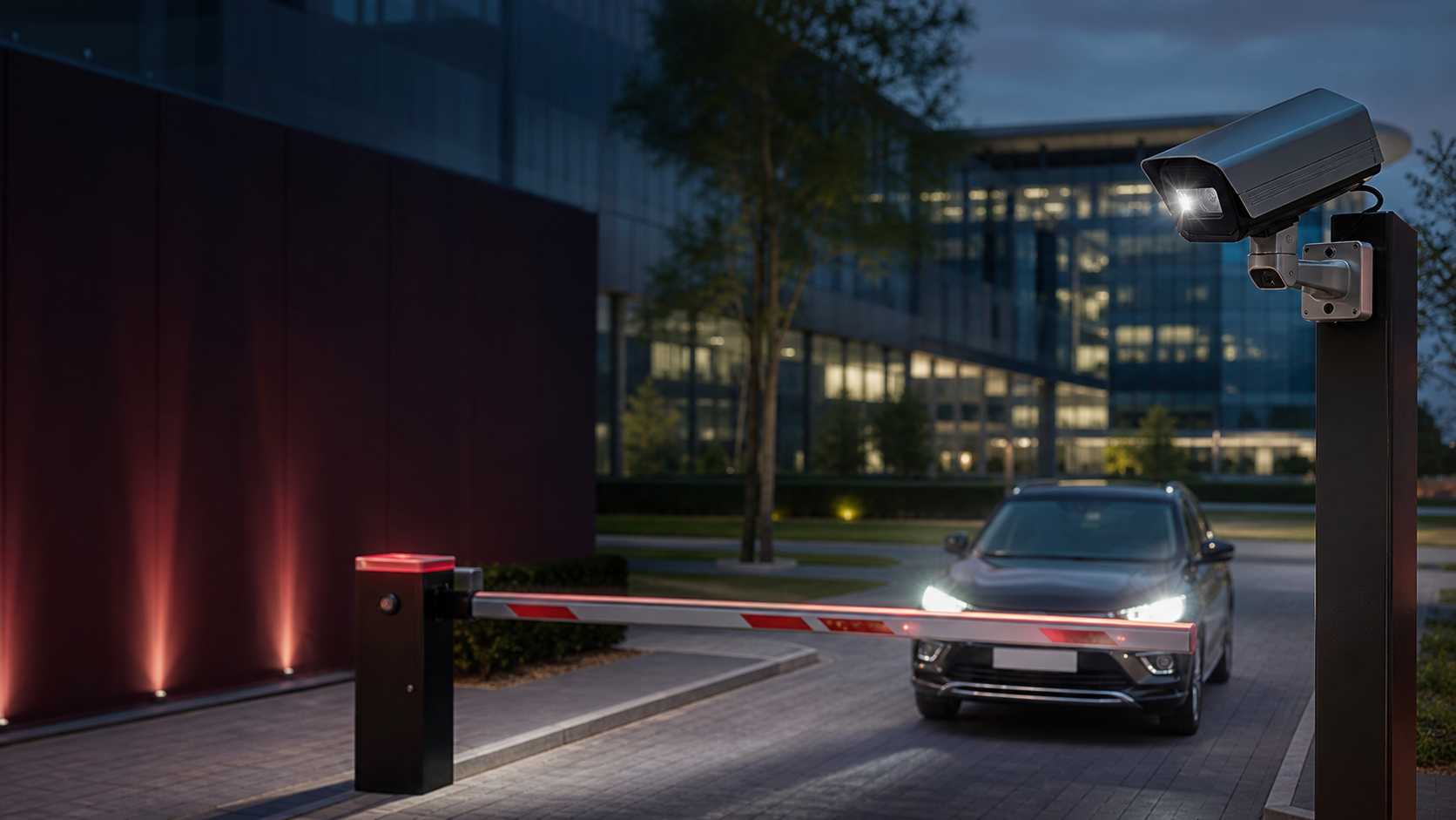 Otopark girişinde plaka tanıma kamerası uygulaması