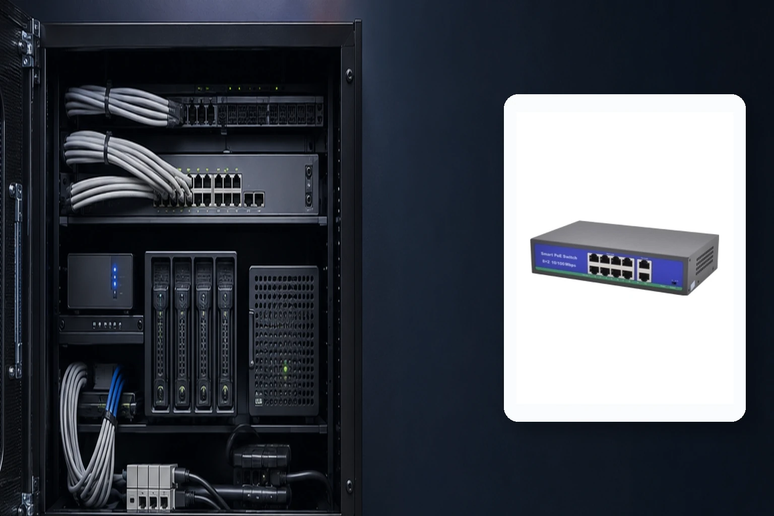 8 PORT POE SWİTCH – Kurumsal CCTV Kamera Sistemi Aksesuarları uygulaması 8 PORT POE SWİTCH – Kurumsal CCTV Kamera Sistemi Aksesuarları uygulama alanı
