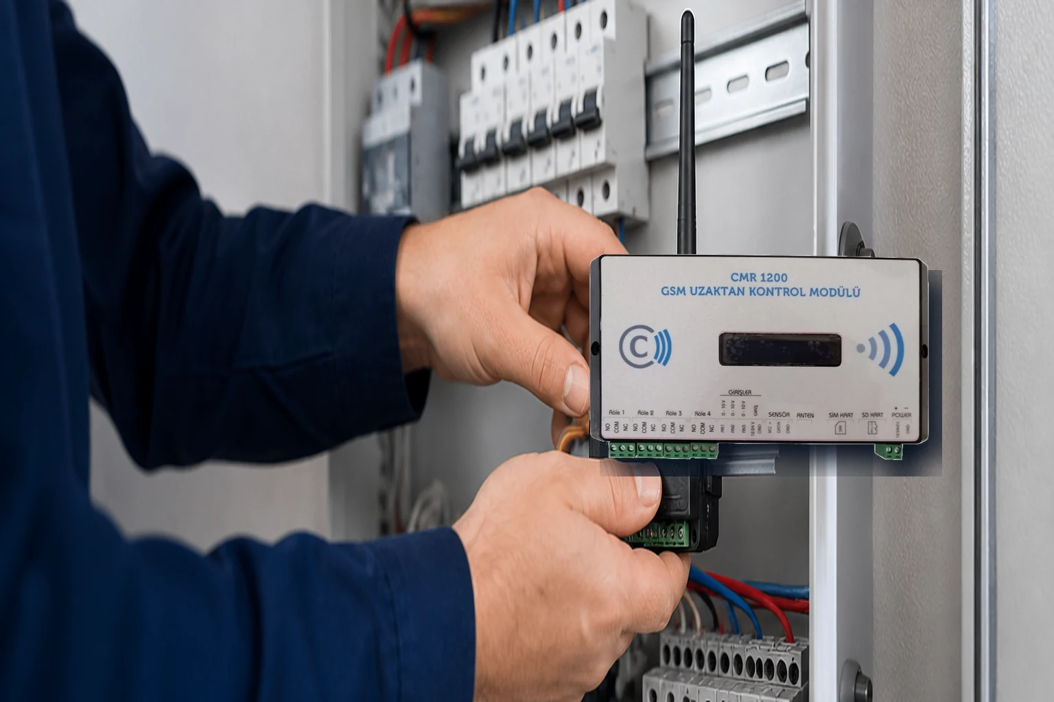 CMR1200 GSM Uzaktan Röle Kontrol Modülü montaj ve devreye alma CMR1200 GSM Uzaktan Röle Kontrol Modülü profesyonel montajı