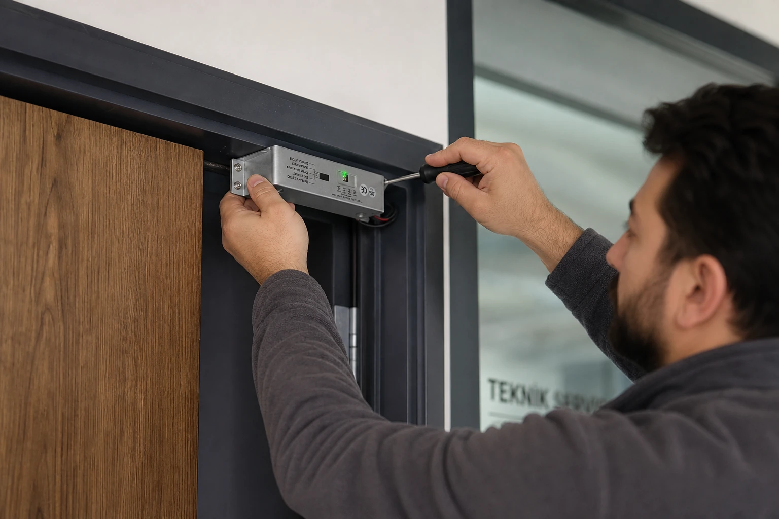 CR-452 Elektrikli Bolt Pimli Kilit profesyonel montajı CR-452 Elektrikli Bolt Pimli Kilit profesyonel montaj uygulaması