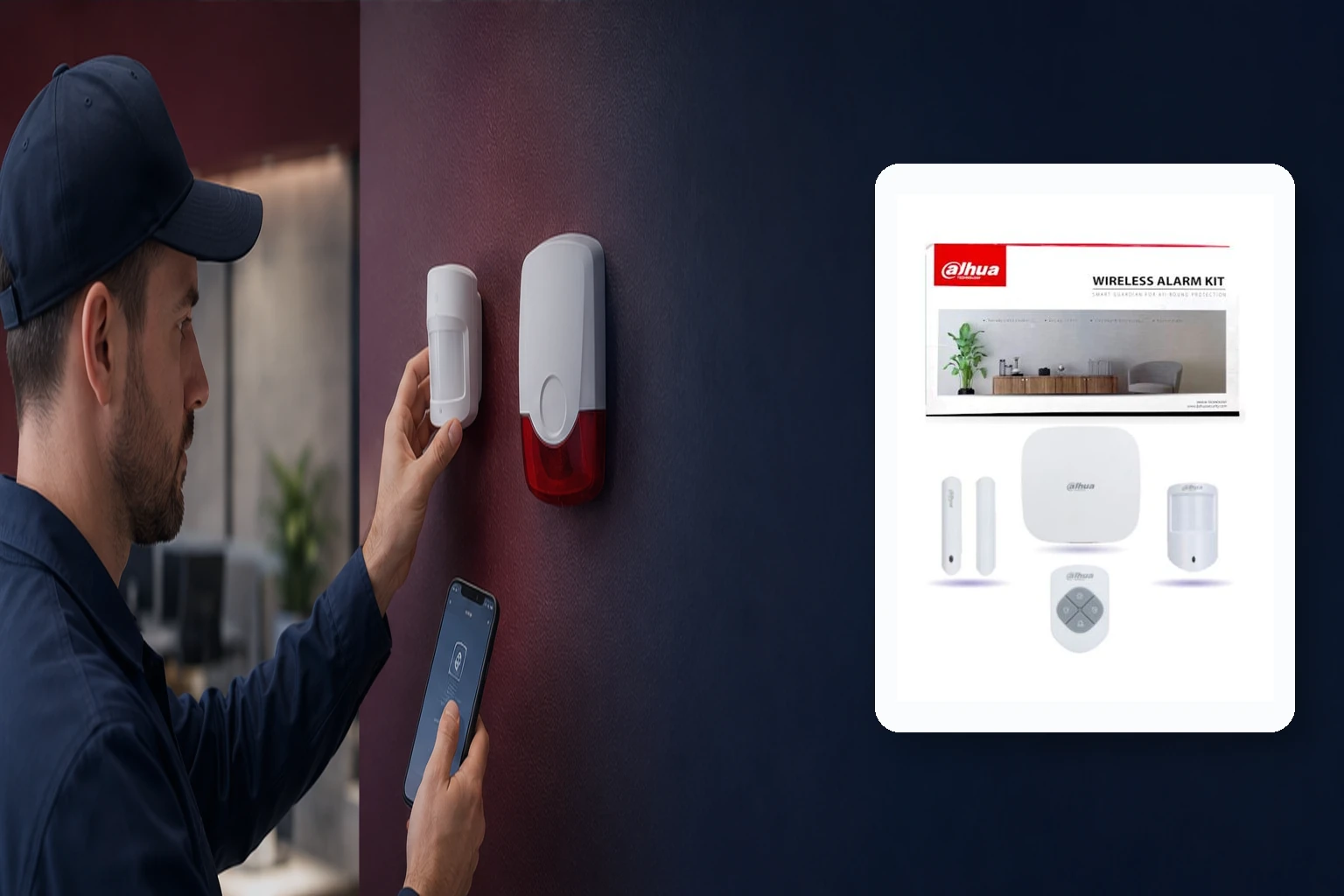 Dahua ART-ARC3000H-03-W2 Kablosuz Alarm Seti – Kurumsal Kablosuz Alarm Sistemleri profesyonel montajı