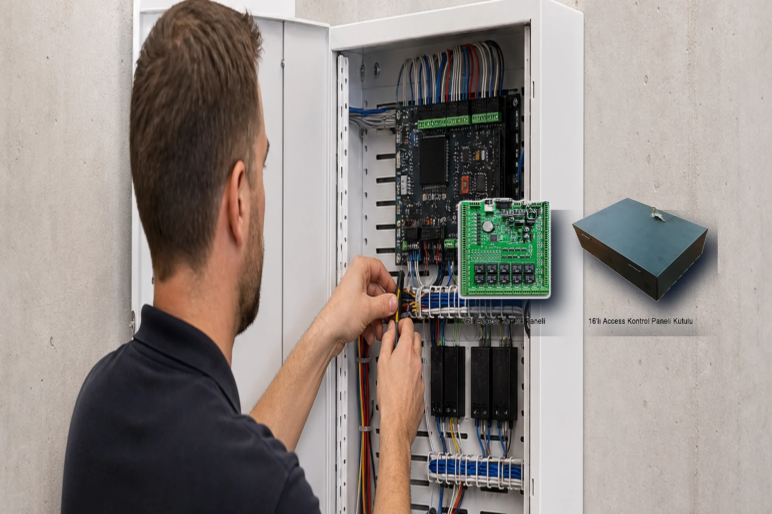 PZ-16 On Altı Noktalı Access Kontrol Paneli montaj ve devreye alma PZ-16 On Altı Noktalı Access Kontrol Paneli profesyonel montajı
