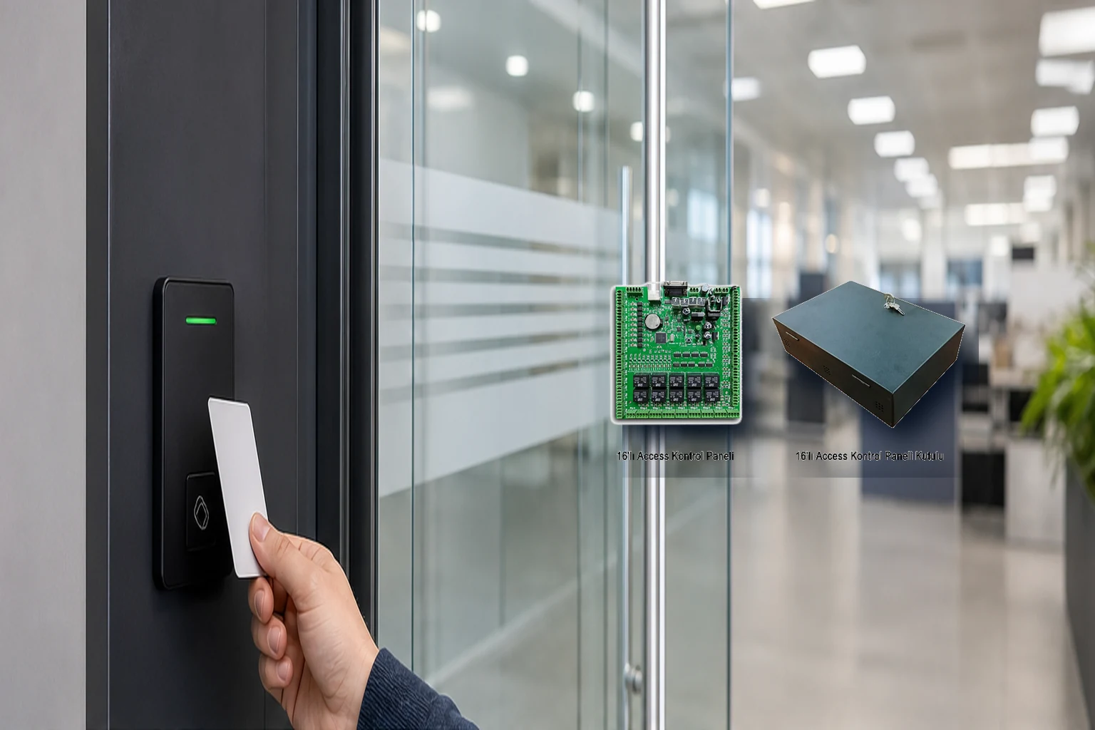 PZ-16 On Altı Noktalı Access Kontrol Paneli uygulaması PZ-16 On Altı Noktalı Access Kontrol Paneli uygulama alanı