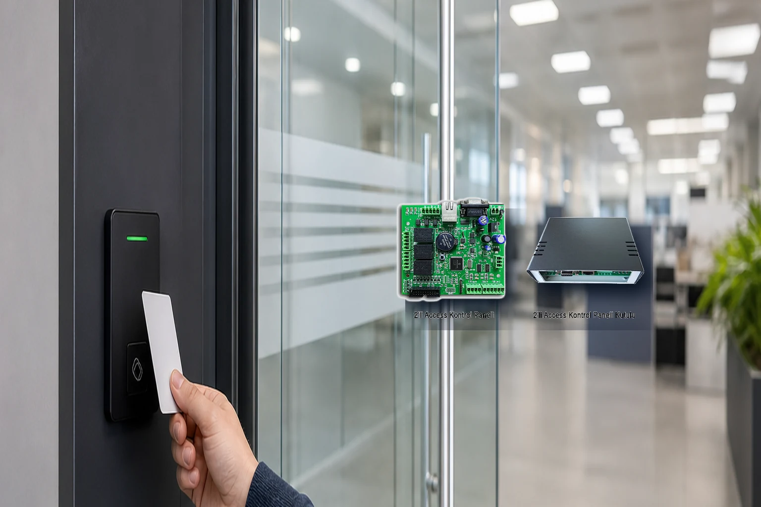 PZ-2 İki Kapılı Merkezi Access Kontrol Paneli uygulaması PZ-2 İki Kapılı Merkezi Access Kontrol Paneli uygulama alanı