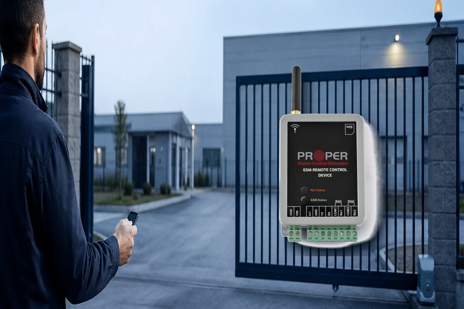 PZ-3306 GSM ile Telefonla Bariyer Açma Modülü uygulaması PZ-3306 GSM ile Telefonla Bariyer Açma Modülü uygulama alanı