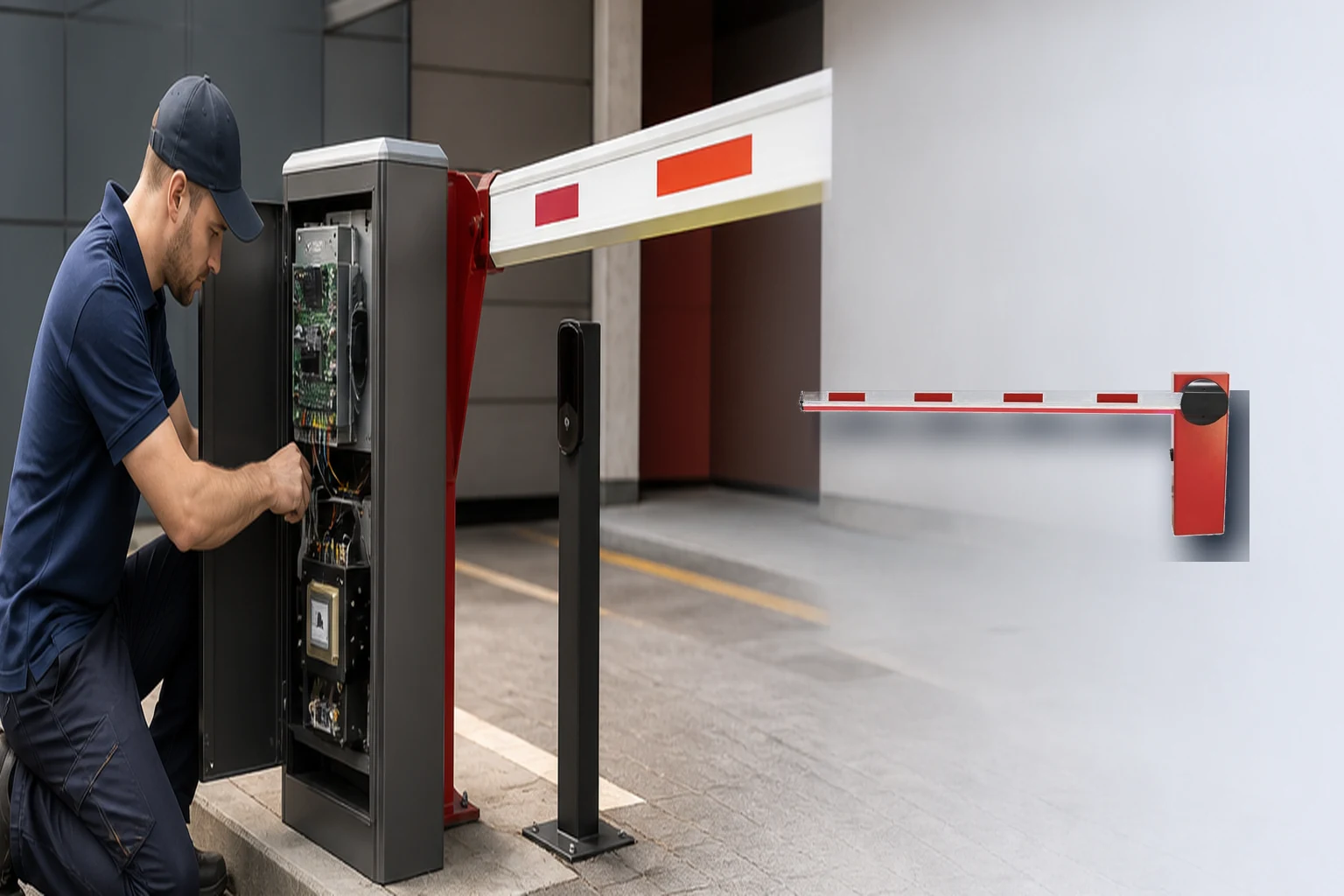 T6 Plus Uzun Kollu Otopark Bariyeri montaj ve devreye alma T6 Plus Uzun Kollu Otopark Bariyeri profesyonel montajı