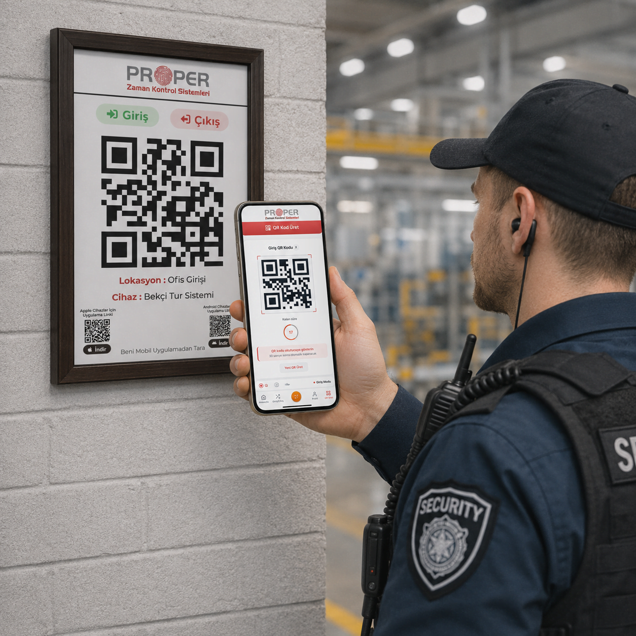 QR kodlu bekçi tur sistemi