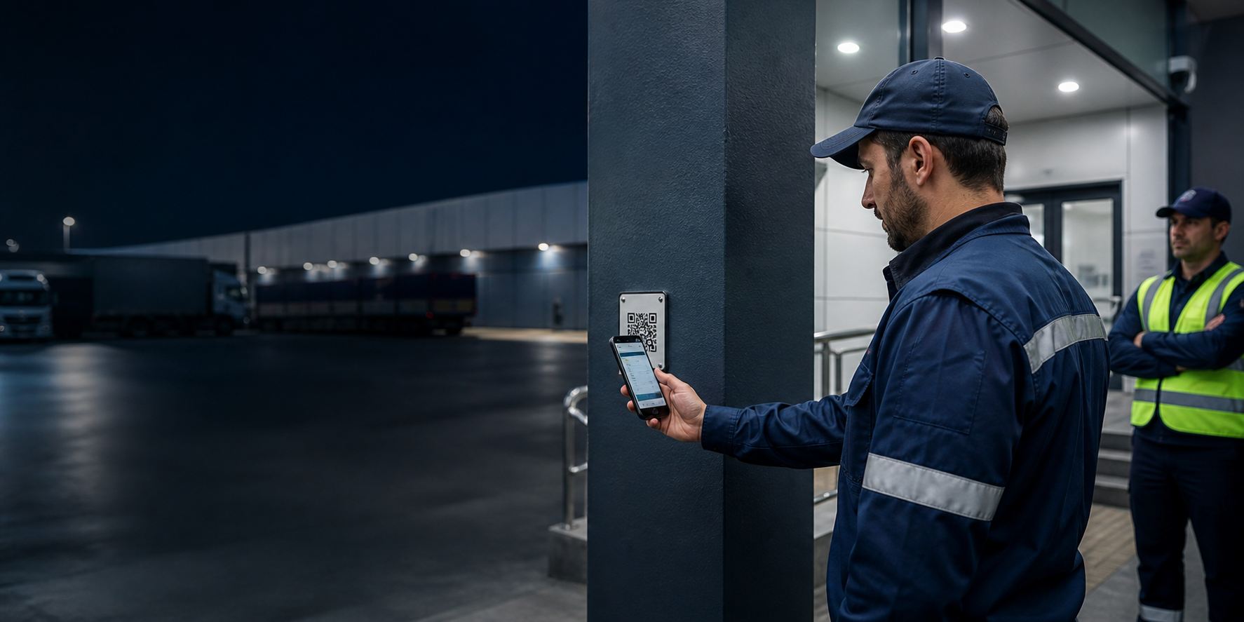 Saha çalışanının mobil telefonla QR kodlu PDKS kaydı oluşturması